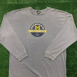 Vintage 90s Michigan Wolverines Essential College Sports Tee